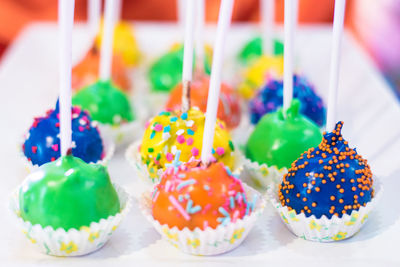 Close-up of multi colored candies