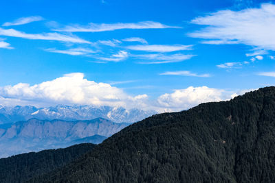 Low angle view of mountains against sky