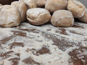 Close-up of cookies on table