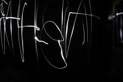 Close-up of light painting