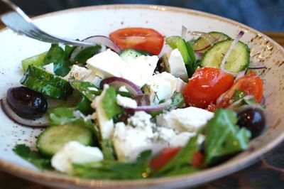 Close-up of salad in plate