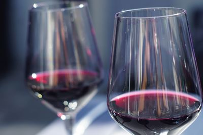 Close-up of wine glass against blurred background