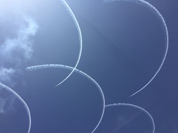 Low angle view of built structure against blue sky