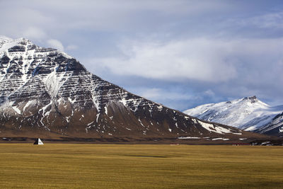 Impressiv volcanic landscape on the snaefellsnes peninsula in iceland