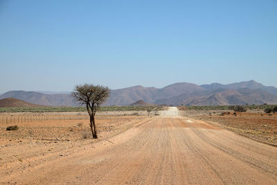 Scenic view of landscape against clear blue sky