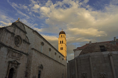 Low angle view of historic building against sky