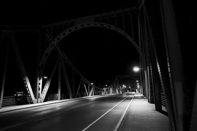 View of bridge at night