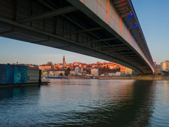 View of bridge over river