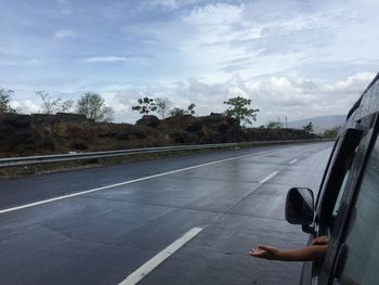 Road passing through landscape