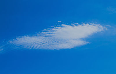 Low angle view of clouds in blue sky