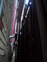 Low angle view of illuminated steps