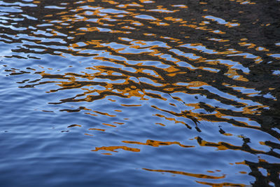 Full frame shot of rippled lake