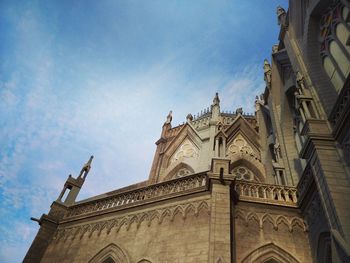 Low angle view of historical church 