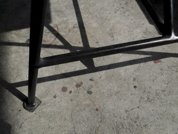 High angle view of shadow on street