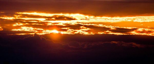 Scenic view of cloudy sky during sunset