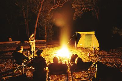 Bonfire at night