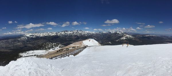 Snow covered mountain against sky