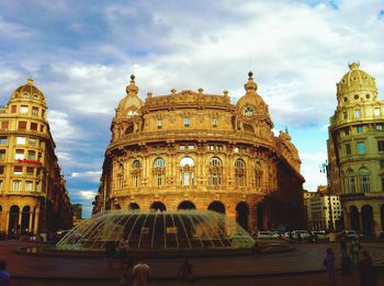 Low angle view of historical building against sky