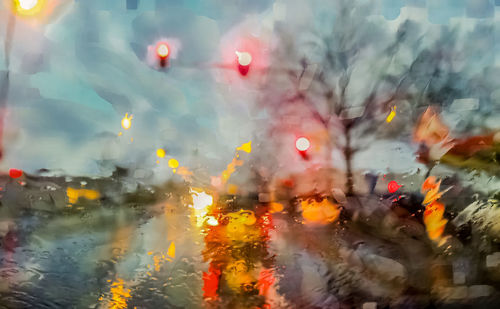 Close-up of water against sky