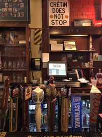 Text on display at store