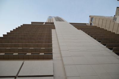 Low angle view of building against clear sky