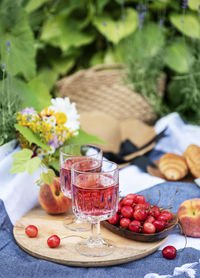 Close-up of fruits on table