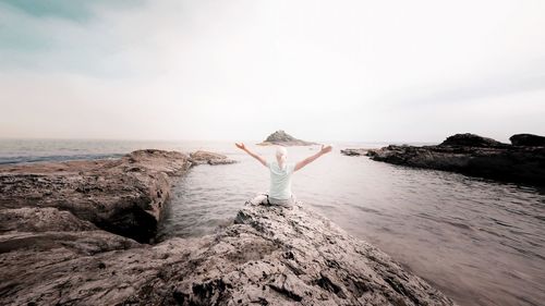 Scenic view of sea against sky