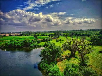 Scenic view of landscape against sky