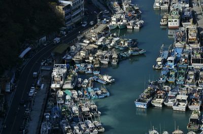 Boats in harbor