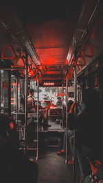 Group of people in train