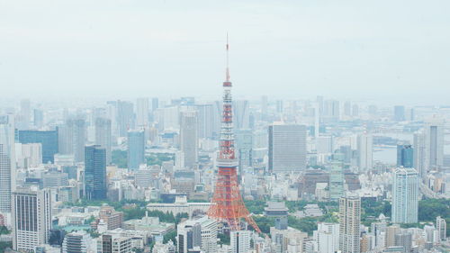 Aerial view of tokyo tower