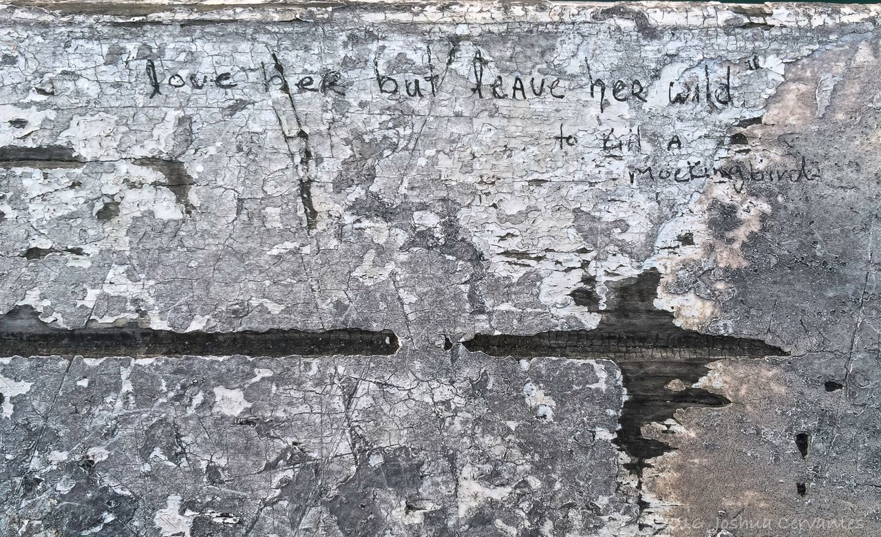 Text on weathered wall