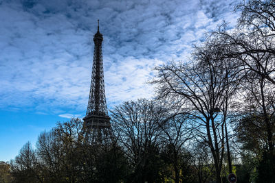 Low angle view of tower against sky