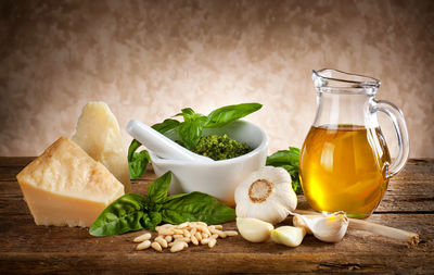 Close-up of food on table