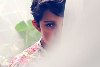 Close-up portrait of young man