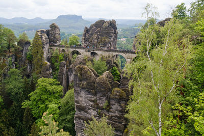 Bridge over rocks