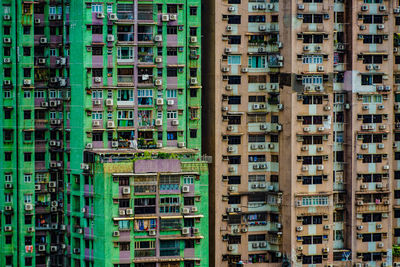 Low angle view of buildings in city