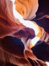 Low angle view of rock formation