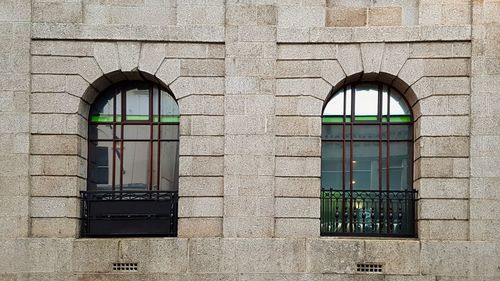 Closed window of house