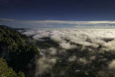 High angle view of cloudscape against sky