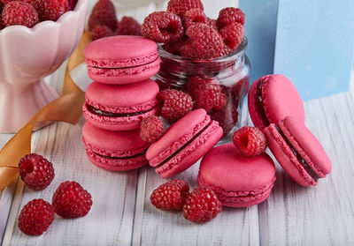 Close-up of dessert on table