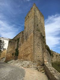 Low angle view of built structure against the sky