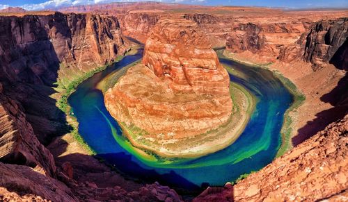 High angle view of rock formations