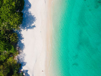 High angle view of sea against sky