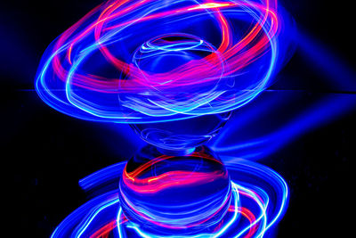 Digital composite image of light painting