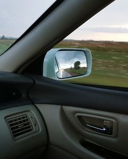 Close-up of car window