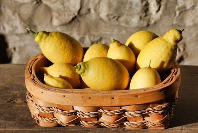Close-up of apples in basket