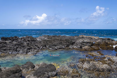 Scenic view of sea against sky