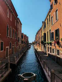 Canal amidst buildings in city