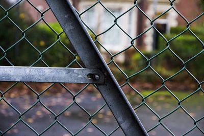 Detail shot of chainlink fence